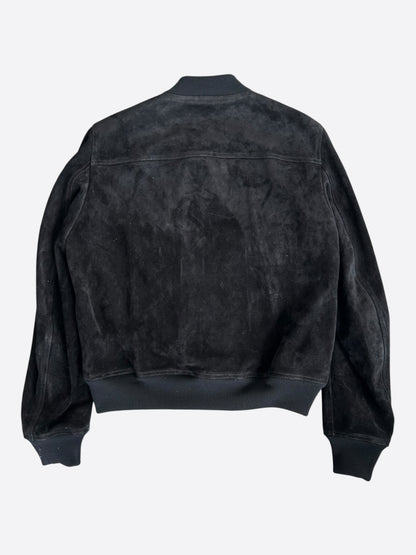 Rick Owens Black Suede Bauhaus Bomber Jacket