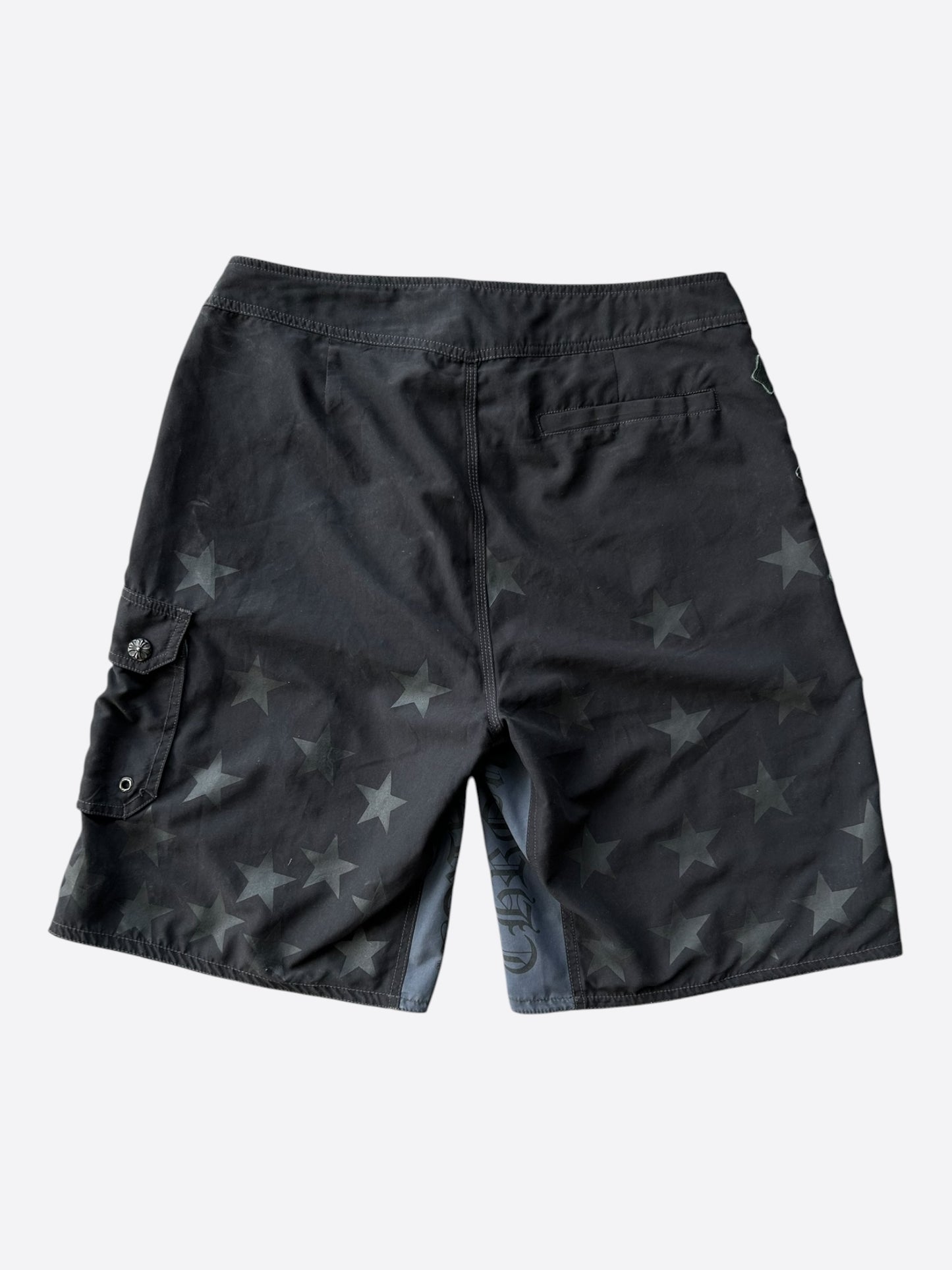 Chrome Hearts Black Star Cross Patch Swimshorts