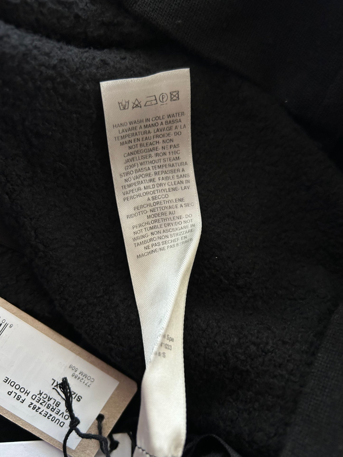 Rick Owens Black Oversized Hoodie