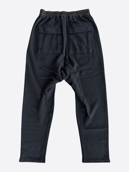 Rick Owens Black Cargo Drawstrings Jogger Pants