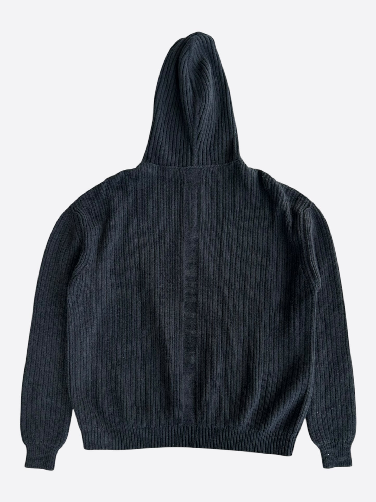 Rick Owens Black Knitted Gimp Hoodie