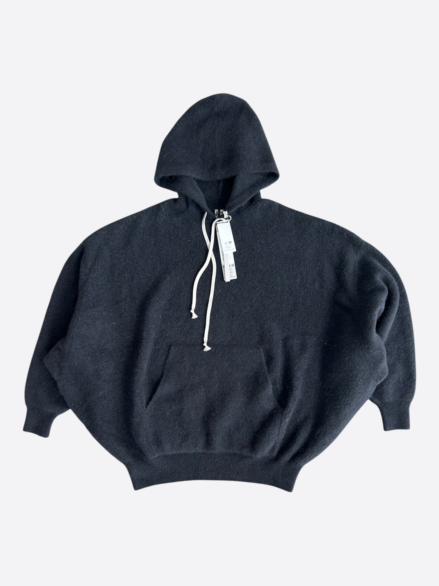 Rick Owens Black Hun Knitted Hoodie