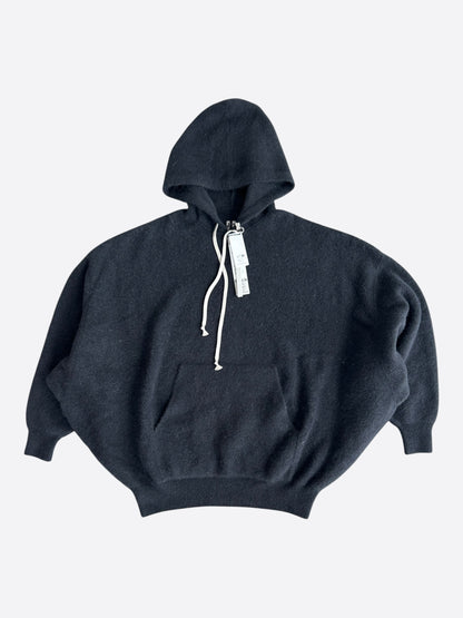 Rick Owens Black Hun Knitted Hoodie