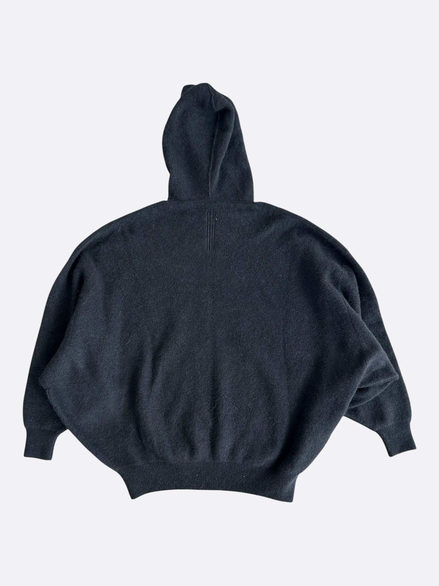 Rick Owens Black Hun Knitted Hoodie