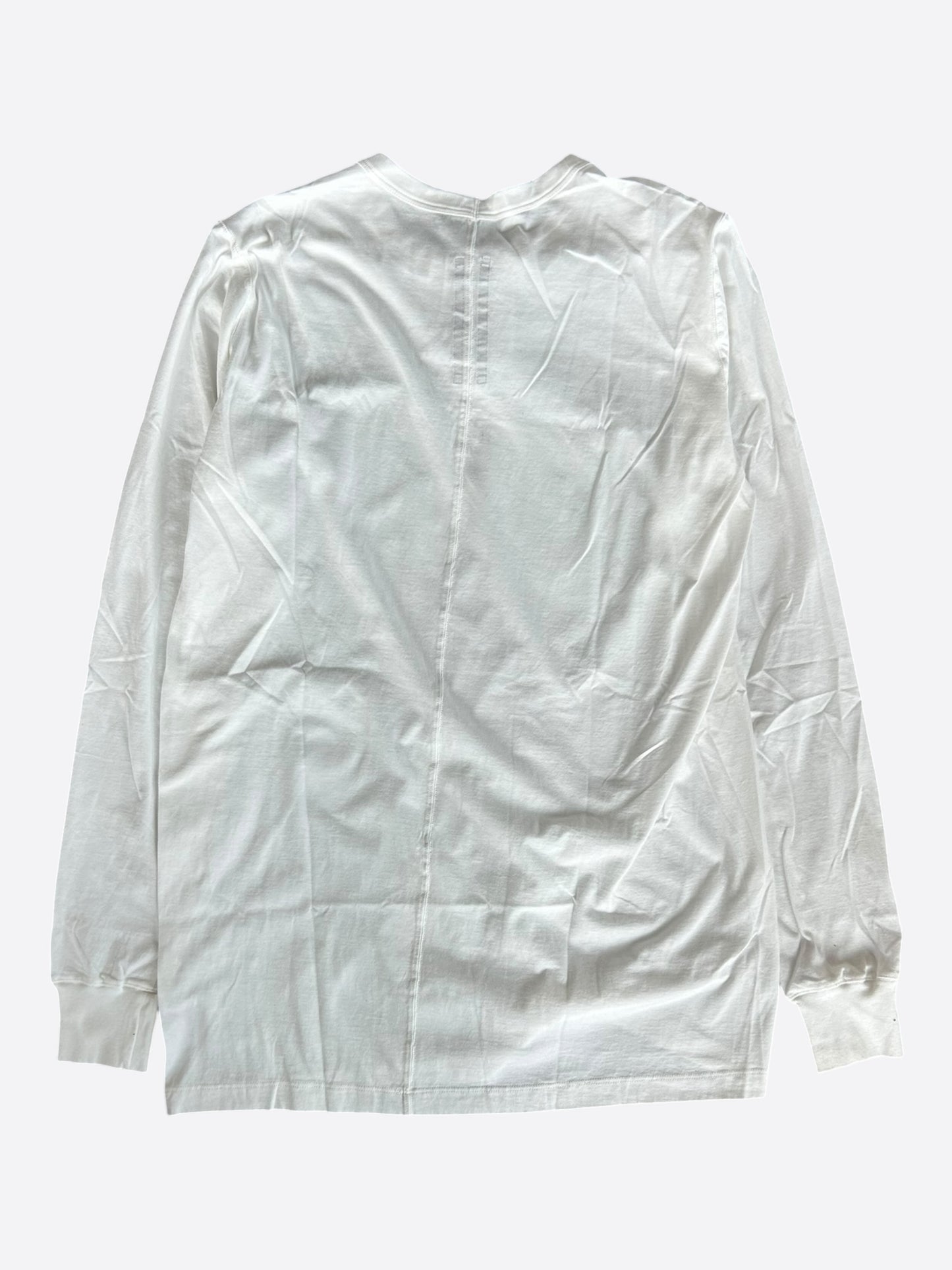 Rick Owens White Level Longsleeve T-Shirt