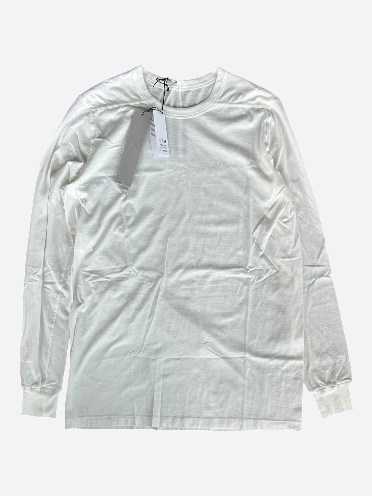 Rick Owens White Level Longsleeve T-Shirt