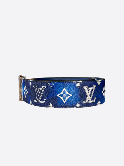 Louis Vuitton Blue Bandana Monogram Belt