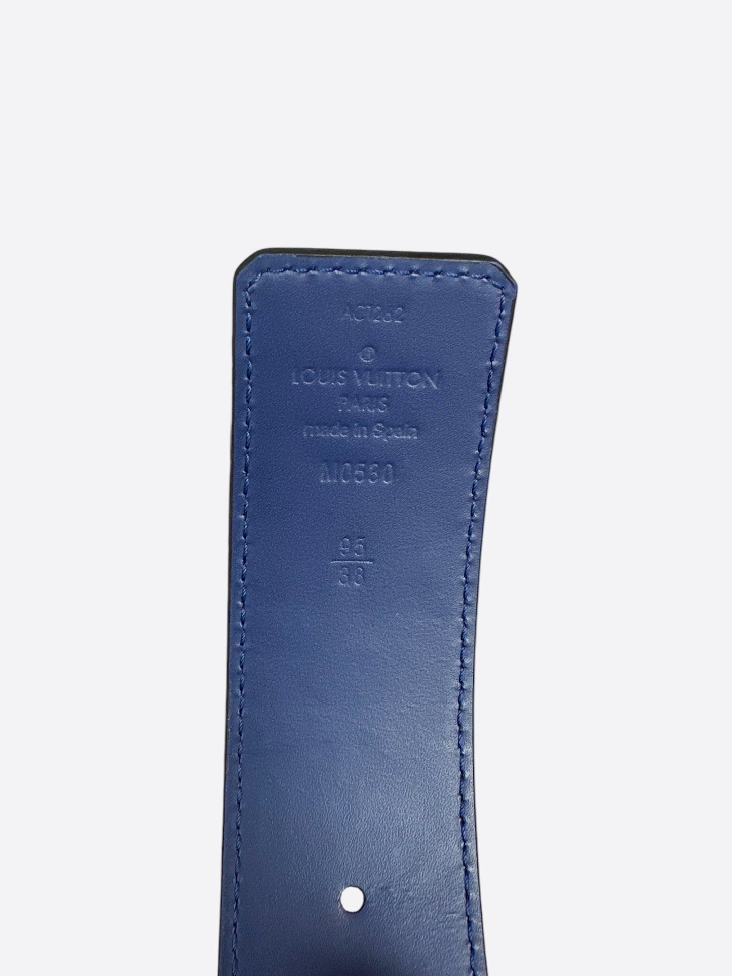 Louis Vuitton Blue Bandana Monogram Belt