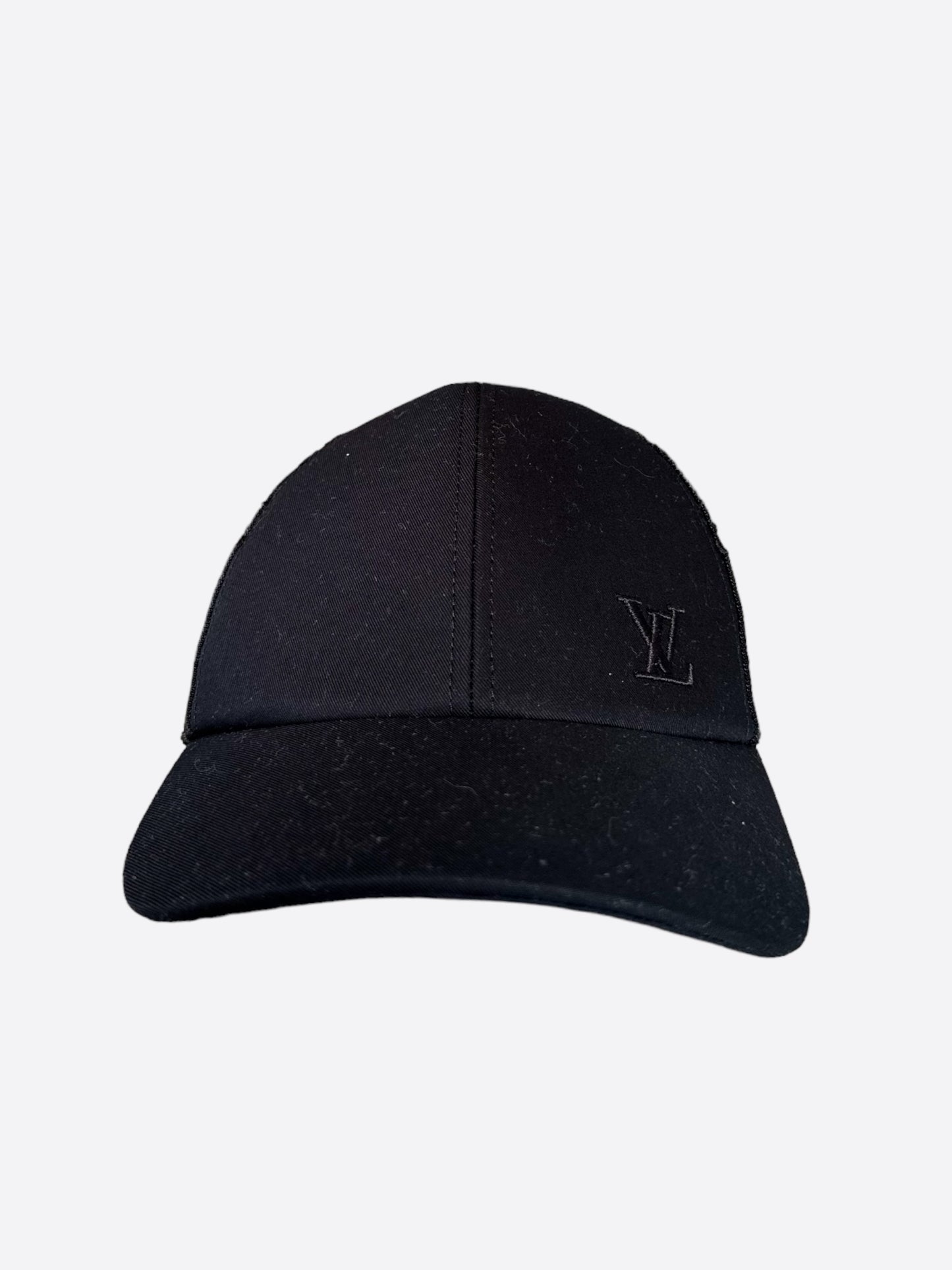 Louis Vuitton Black Mesh Monogram Baseball Cap