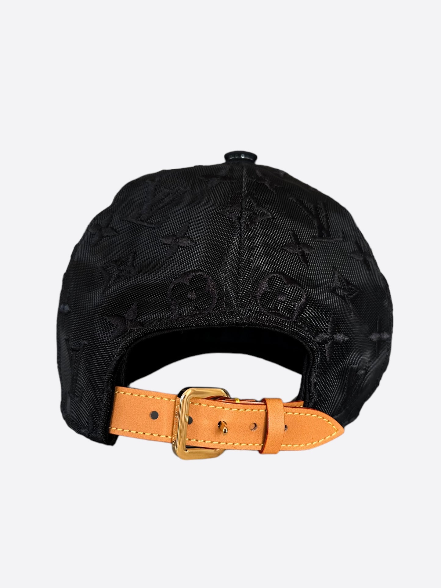 Louis Vuitton Black Mesh Monogram Baseball Cap