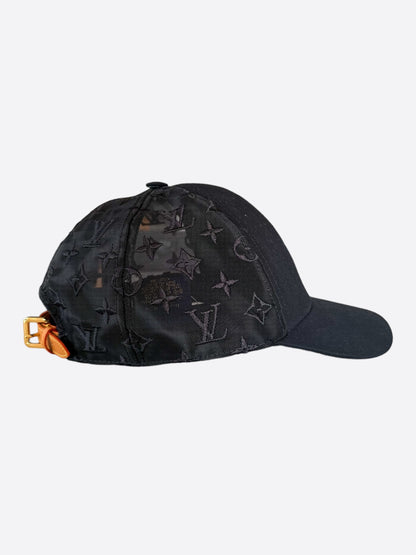 Louis Vuitton Black Mesh Monogram Baseball Cap