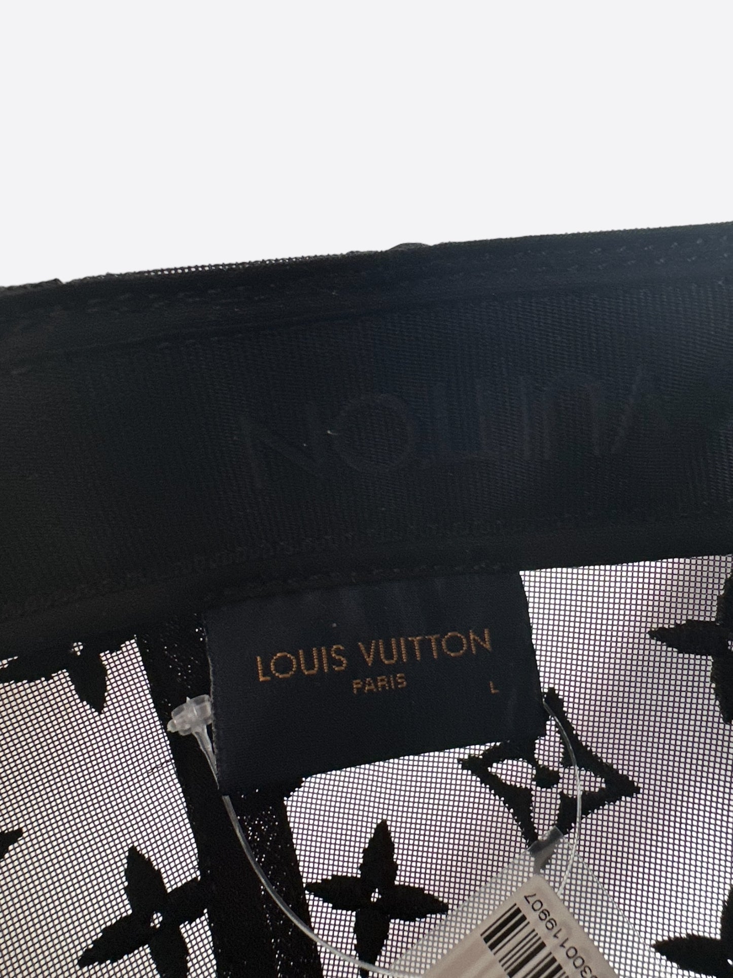 Louis Vuitton Black Mesh Monogram Baseball Cap