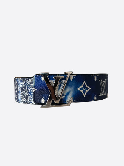 Louis Vuitton Blue Bandana Monogram Belt