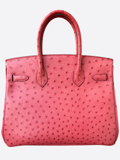 Hermes Pink Ostrich Birkin 30