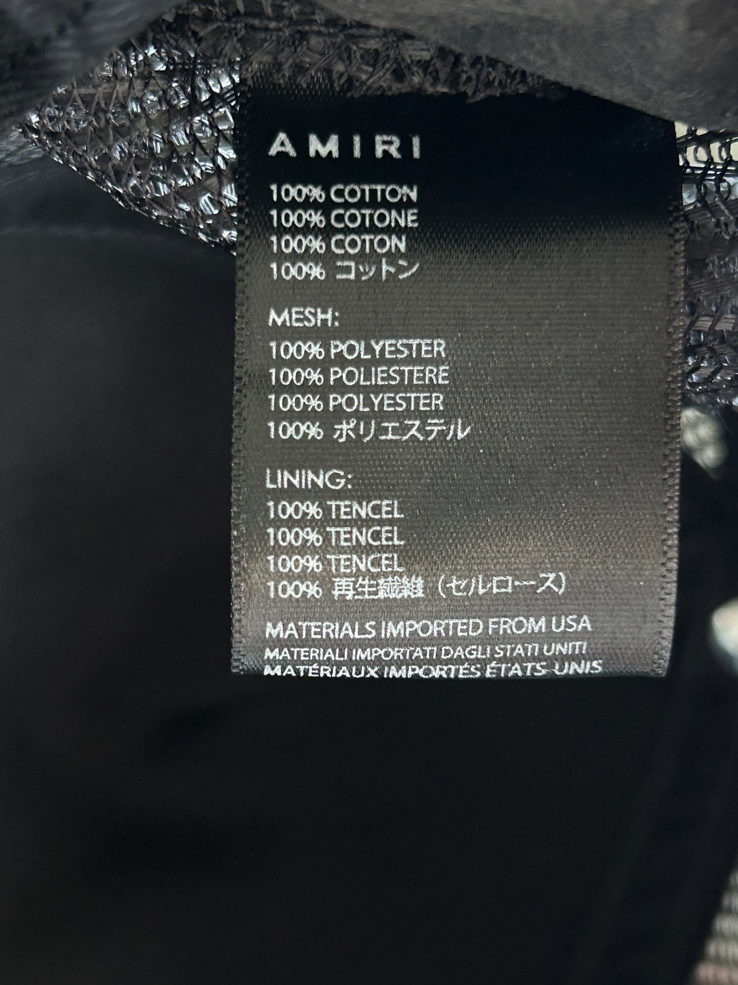 Amiri Black & White Cherub Trucker Hat