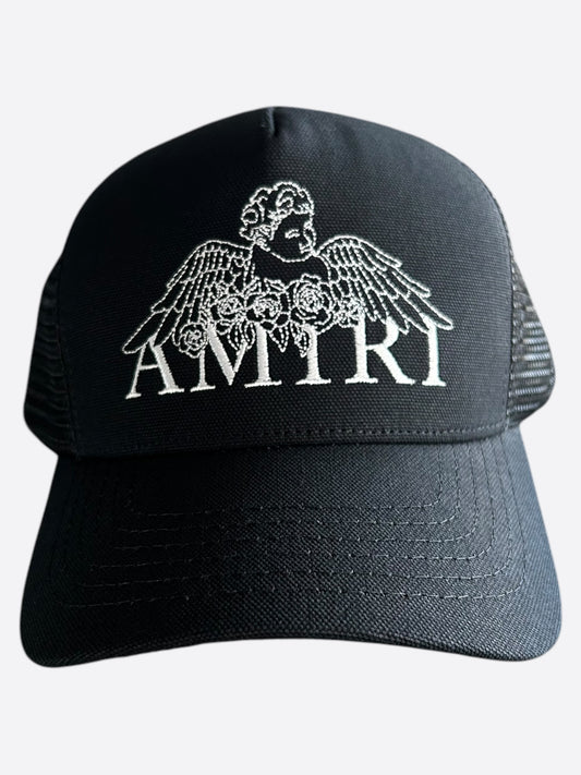 Amiri Black & White Cherub Trucker Hat