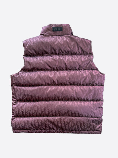 Dior Burgundy Oblique Puffer Vest