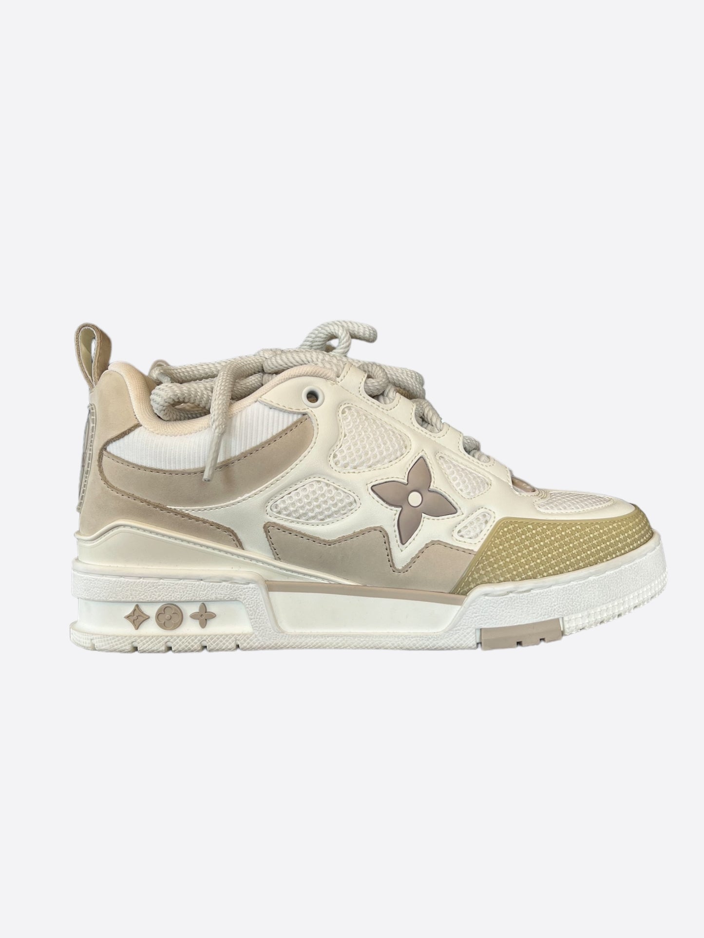 Louis Vuitton Tan & White Skate Trainers