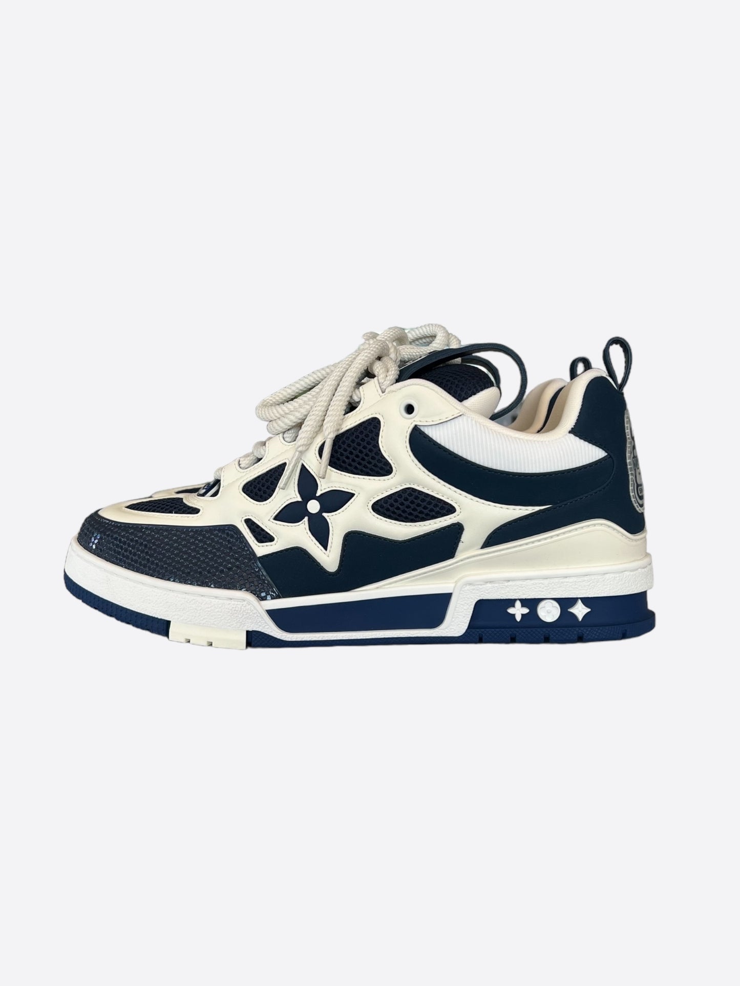 Louis Vuitton Navy & White Skate Trainers