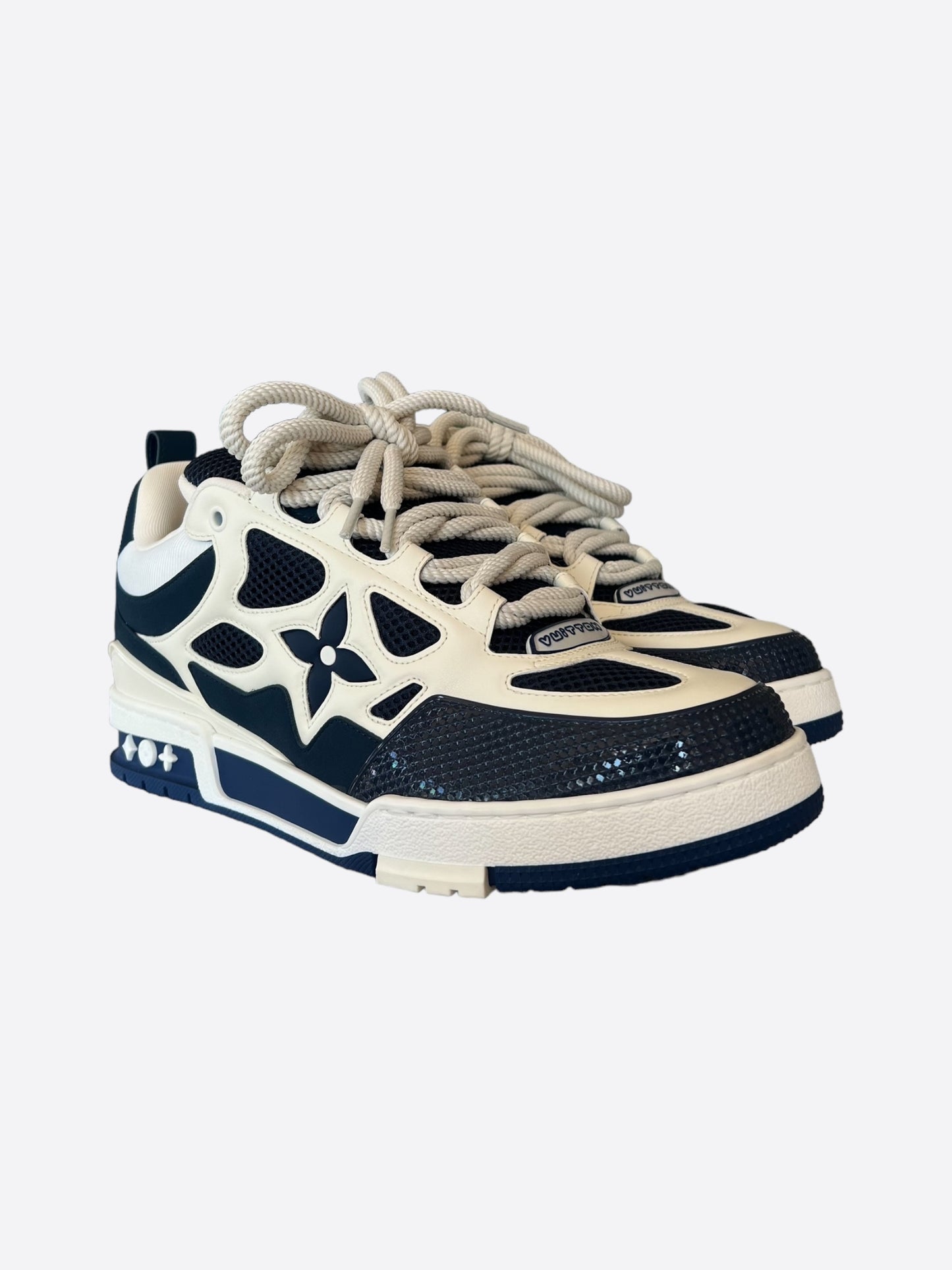 Louis Vuitton Navy & White Skate Trainers