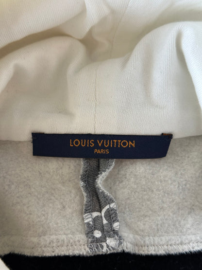 Louis Vuitton White, Grey & Black Monogram Circle Cut Hoodie