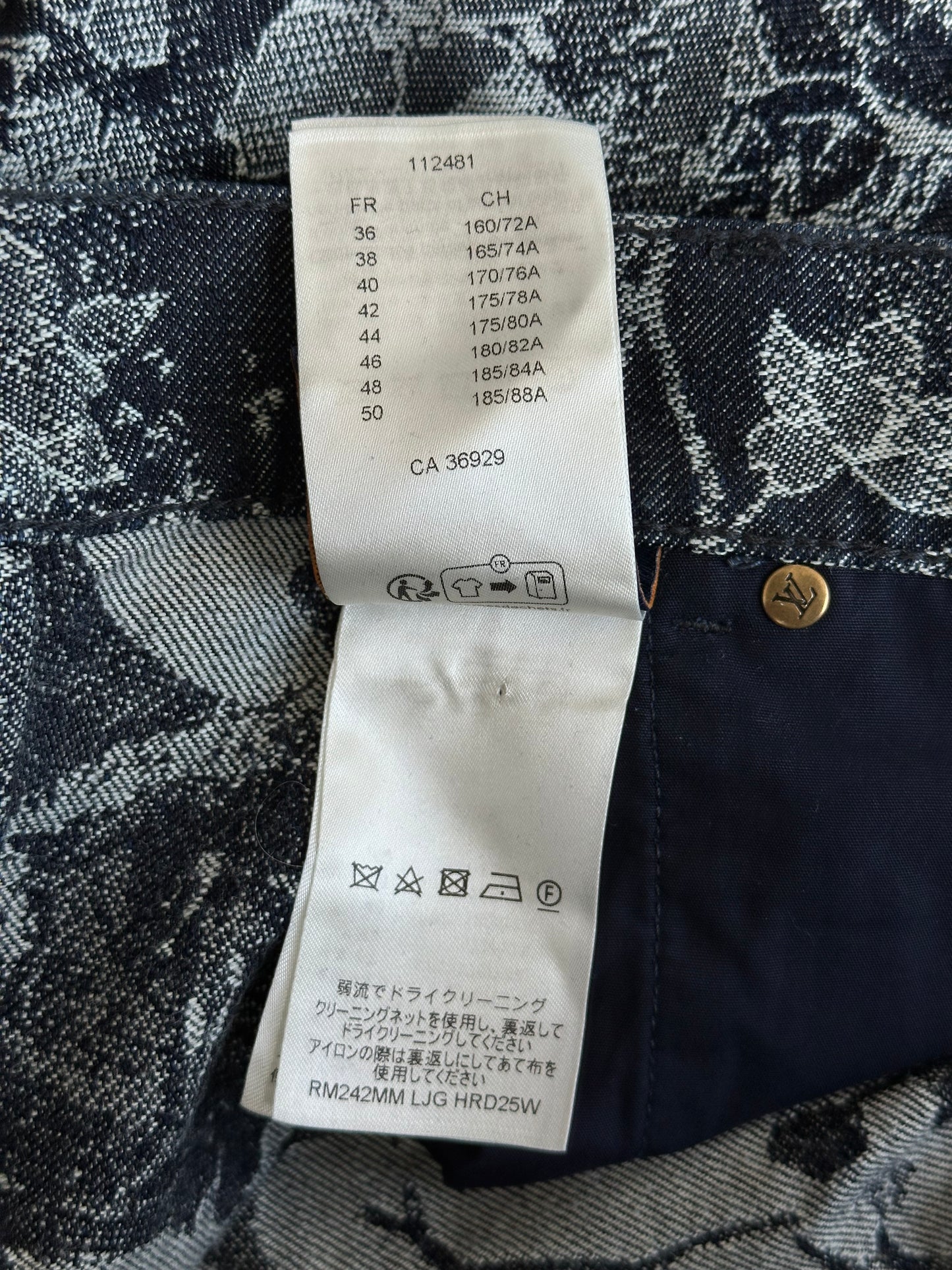 Louis Vuitton Blue & White Floral Denim Shorts