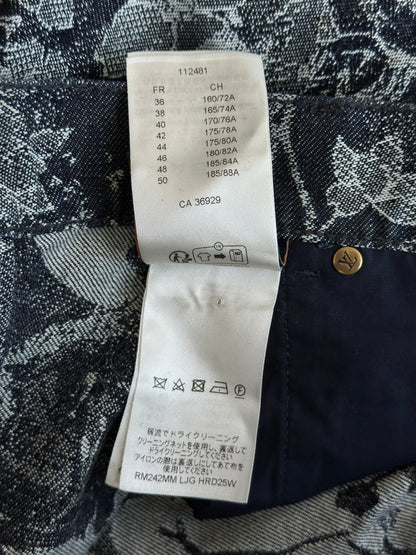 Louis Vuitton Blue & White Floral Denim Shorts
