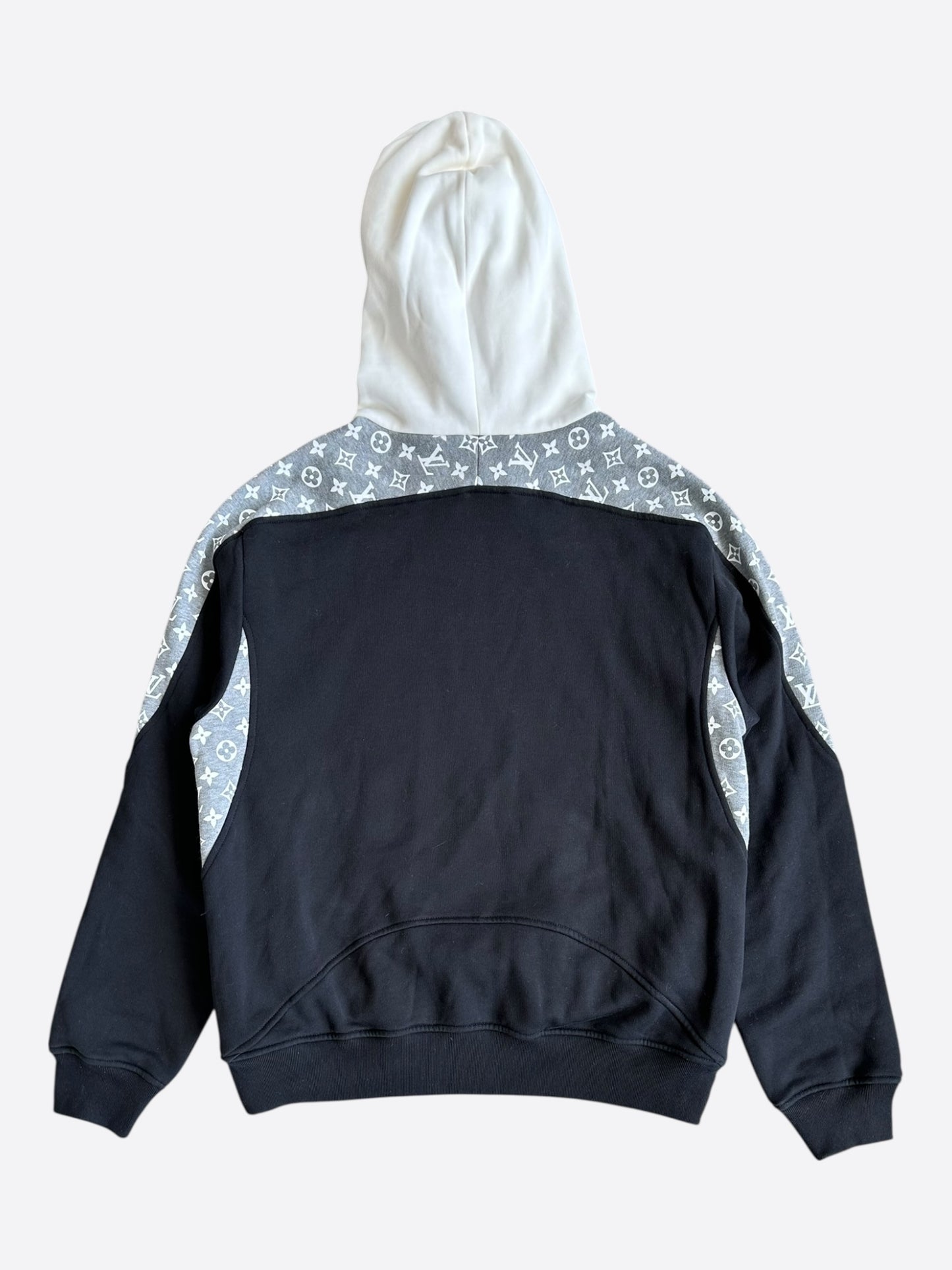 Louis Vuitton White, Grey & Black Monogram Circle Cut Hoodie