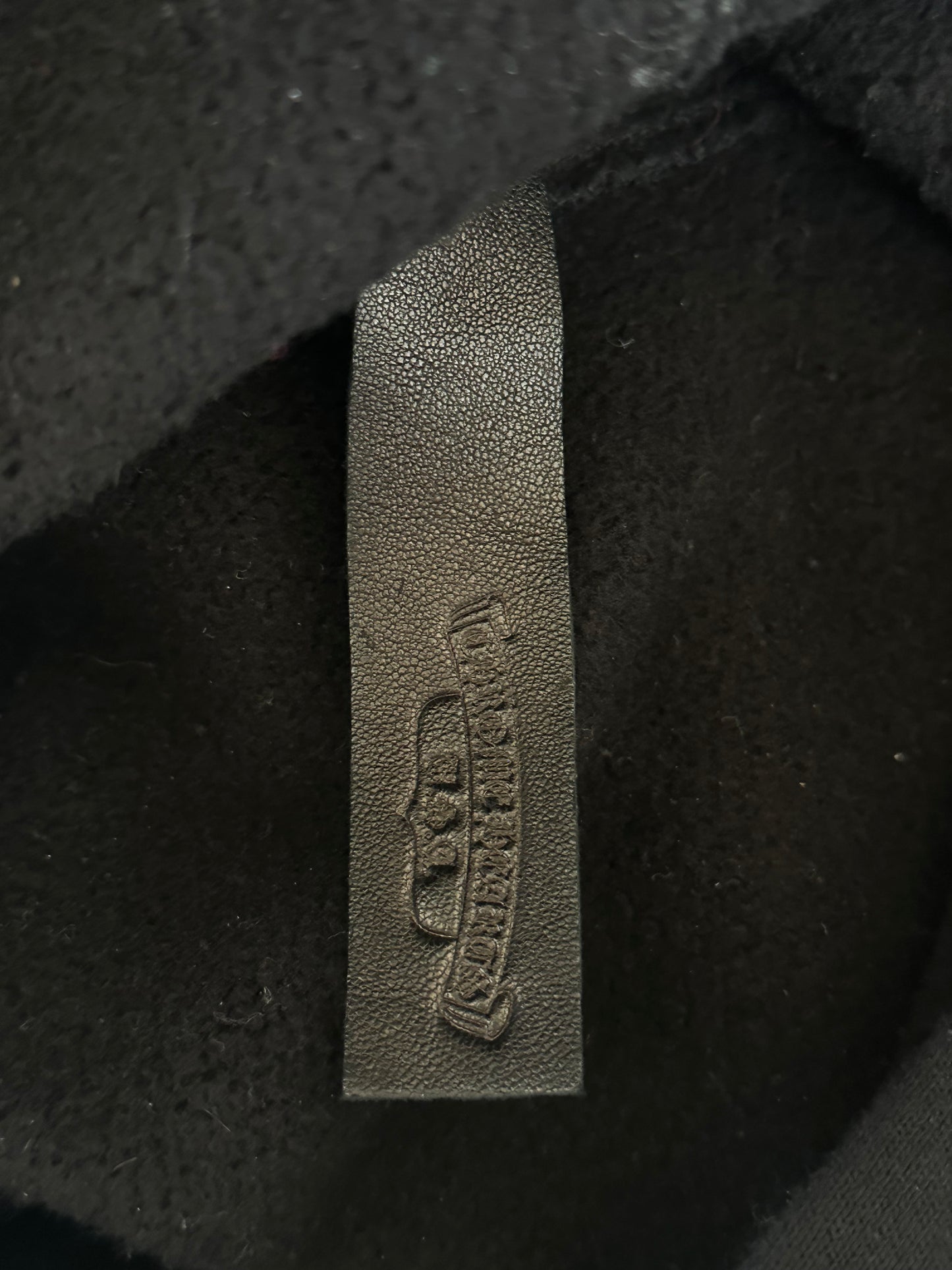 Chrome Hearts Black & White Embroidered Slo Ride Logo Hoodie