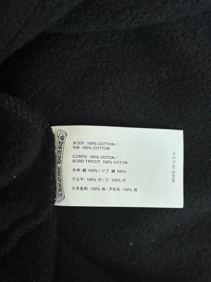 Chrome Hearts Black & White Embroidered Slo Ride Logo Hoodie