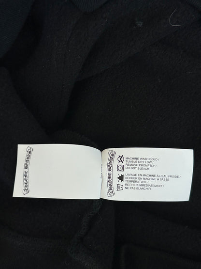 Chrome Hearts Black & White Embroidered Slo Ride Logo Hoodie