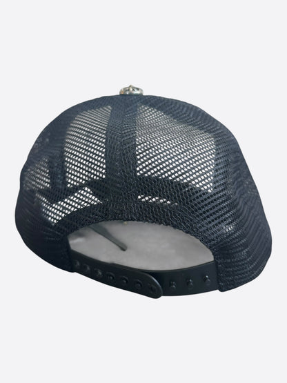 Chrome Hearts Black & White Hollywood Trucker Hat