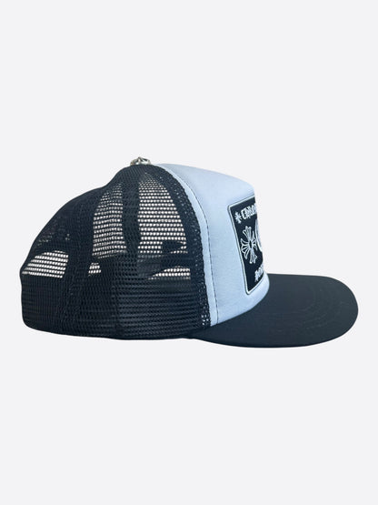 Chrome Hearts Black & White Hollywood Trucker Hat