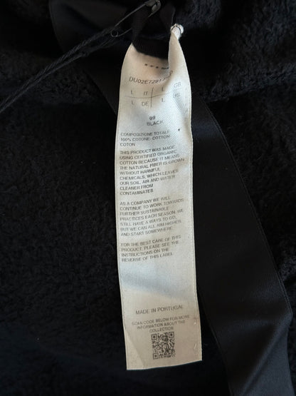 Rick Owens Black Gimp Zip Up Hoodie