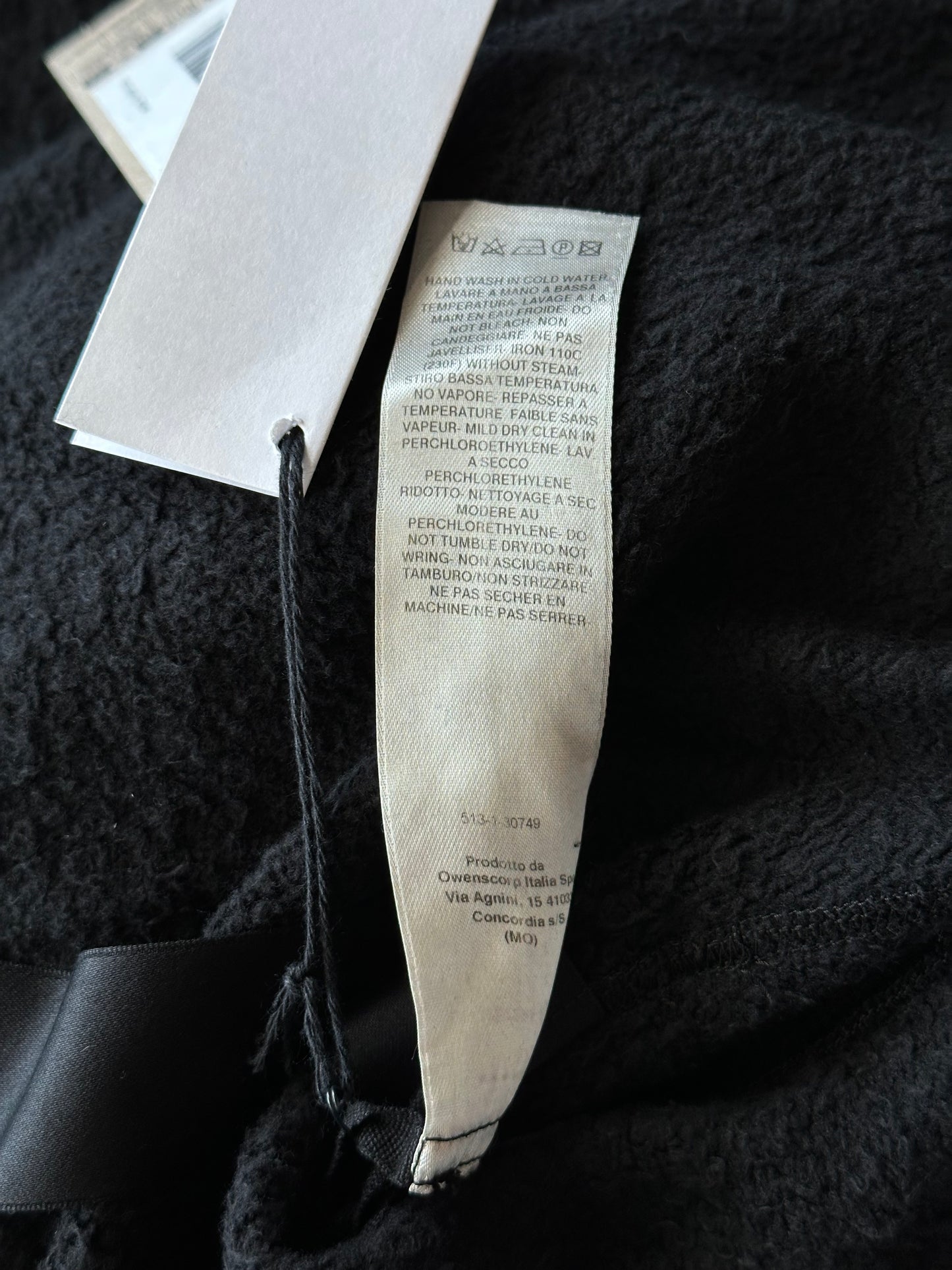 Rick Owens Black Gimp Zip Up Hoodie
