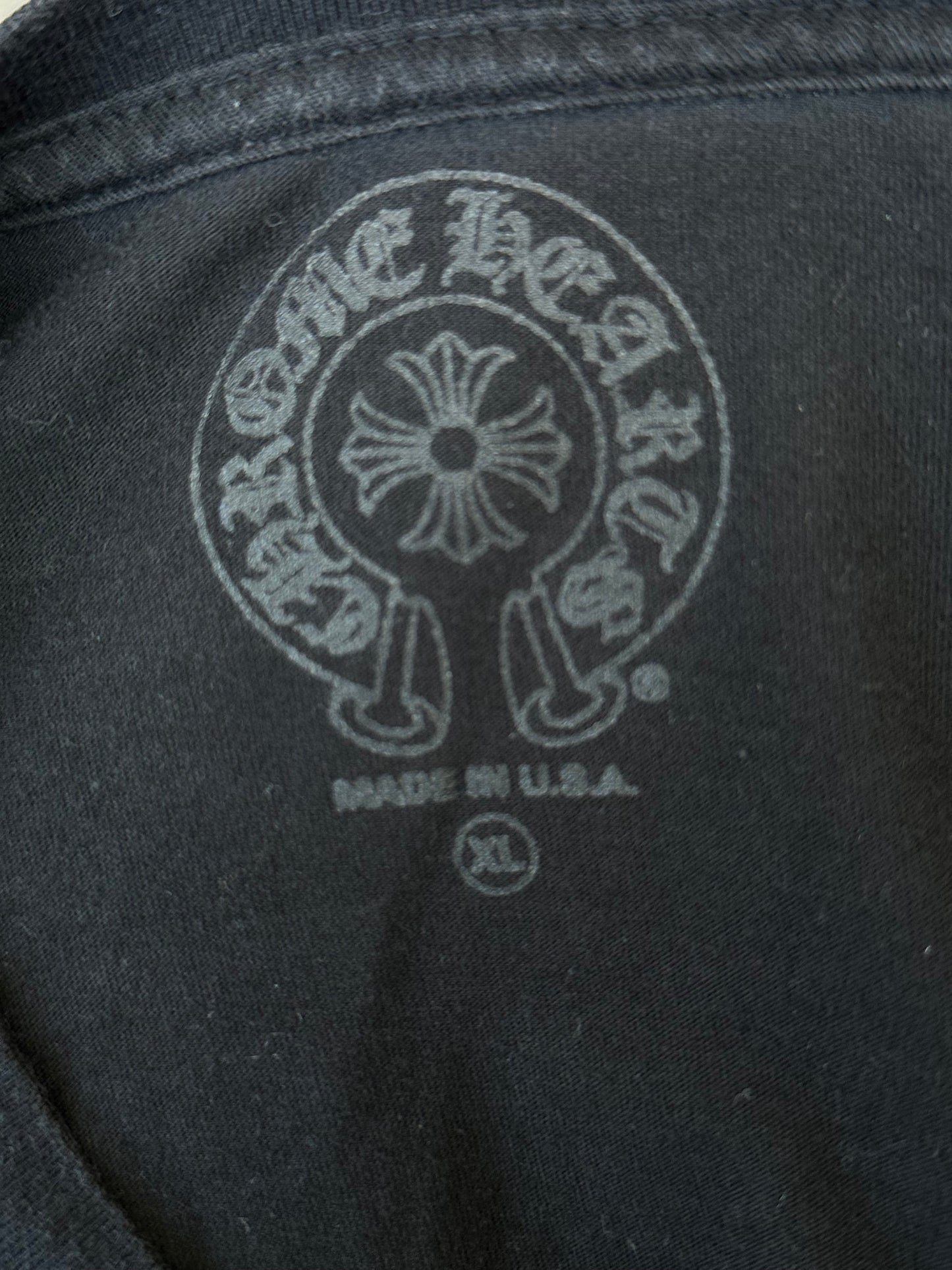 Chrome Hearts Black Staff Horseshoe Logo Longsleeve T-Shirt