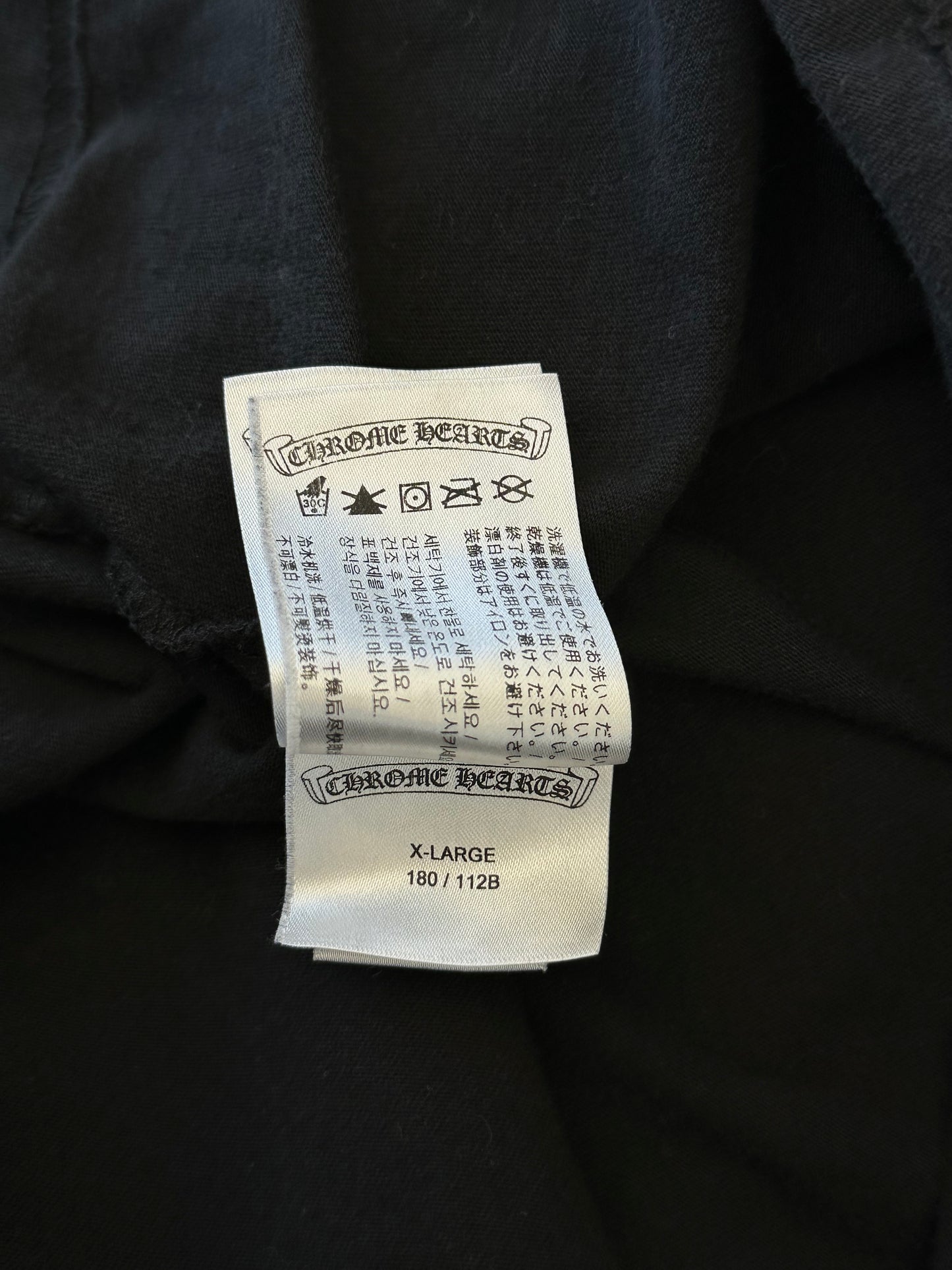 Chrome Hearts Black Staff Horseshoe Logo Longsleeve T-Shirt
