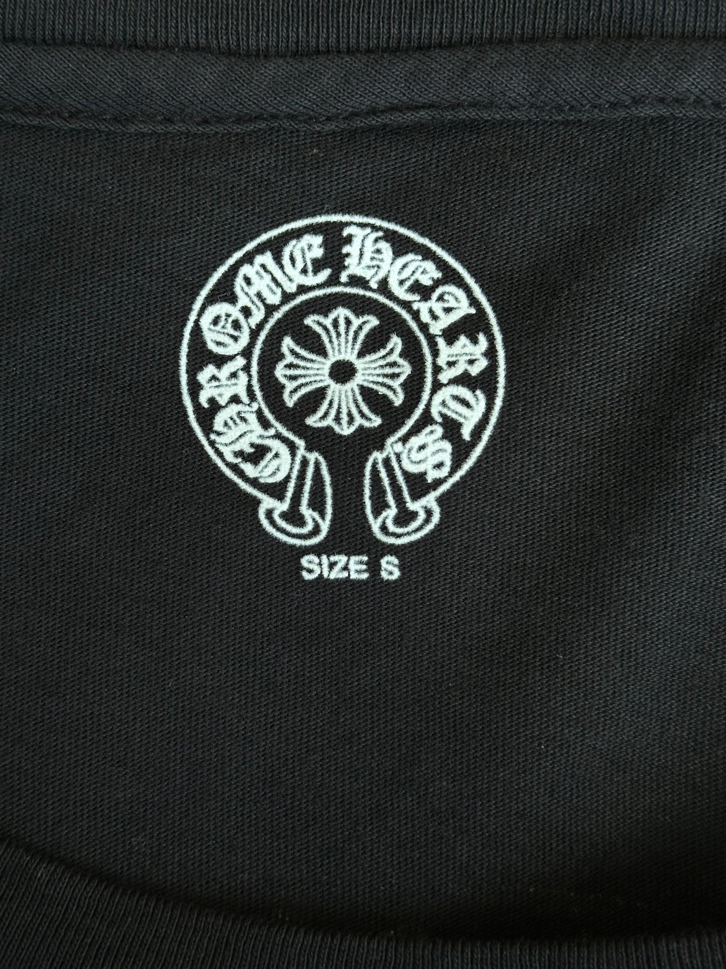 Chrome Hearts Black & Bronze Scroll Logo Women's Longsleeve T-Shirt