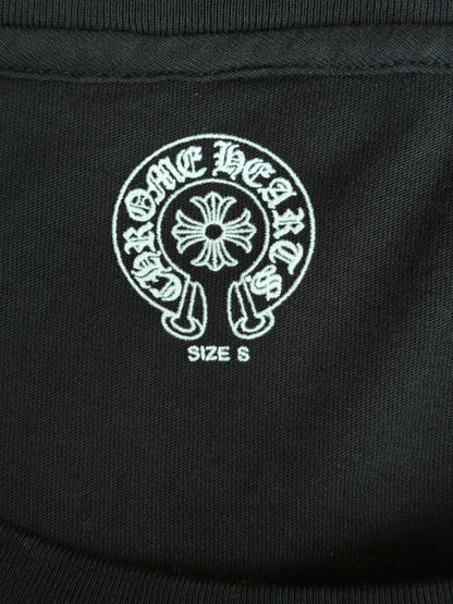 Chrome Hearts Black & Bronze Scroll Logo Women's Longsleeve T-Shirt