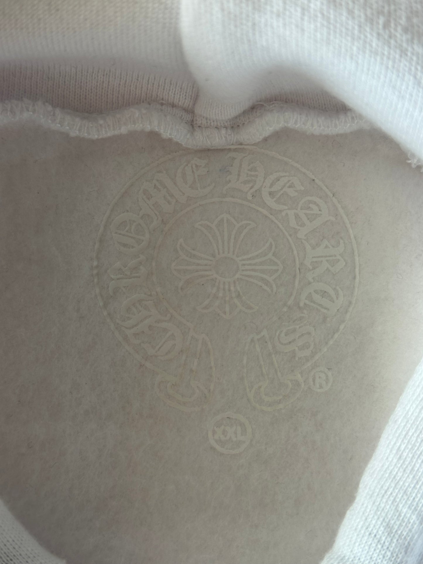 Chrome Hearts White & Black Horseshoe Logo Hoodie