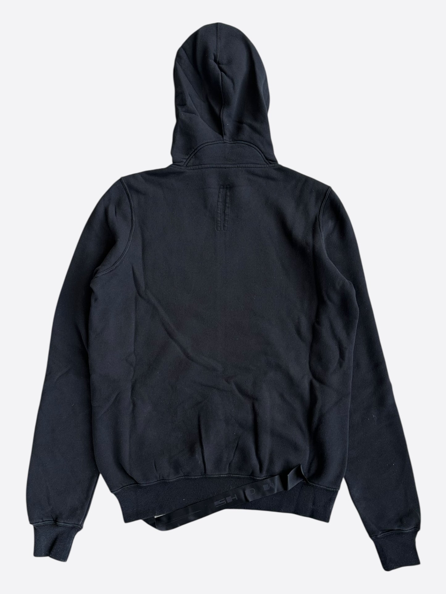 Rick Owens Black Gimp Zip Up Hoodie