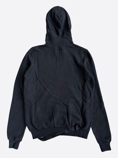 Rick Owens Black Gimp Zip Up Hoodie
