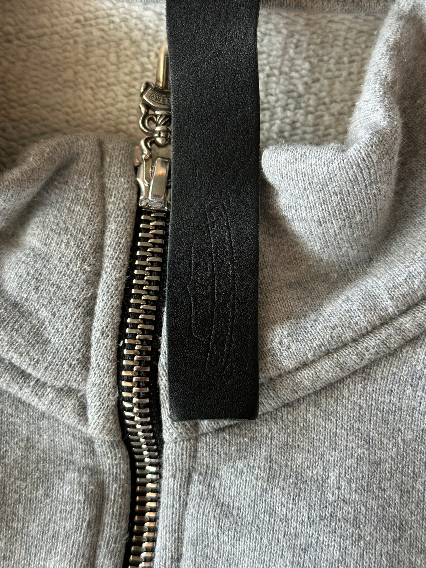 Chrome Hearts Grey & Black Triple Cross Paper Jam Quarter Zip Sweater