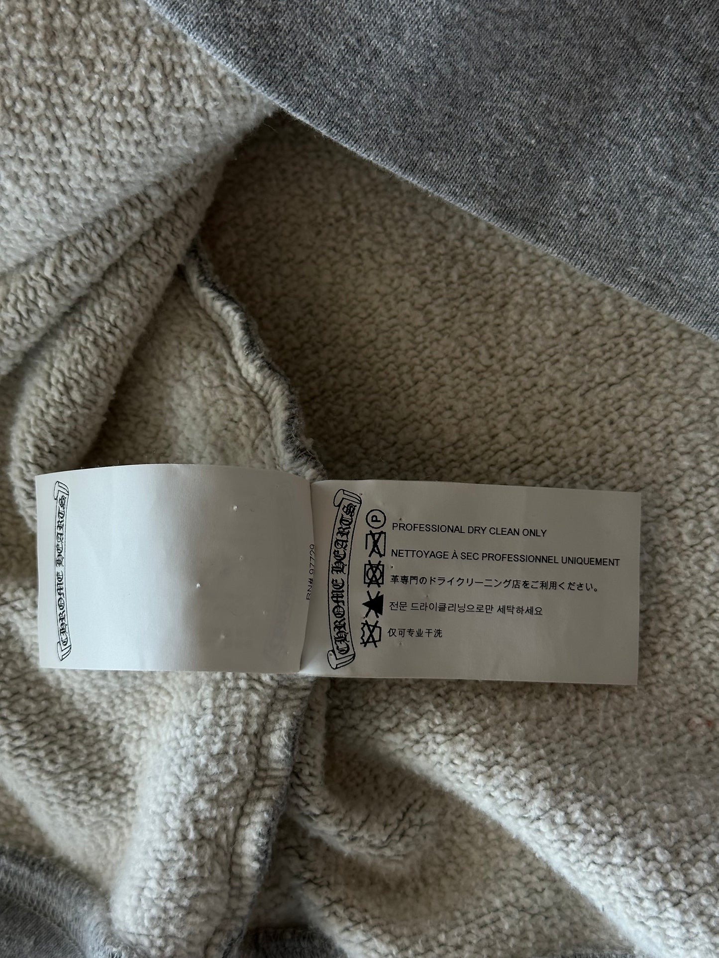 Chrome Hearts Grey & Black Triple Cross Paper Jam Quarter Zip Sweater