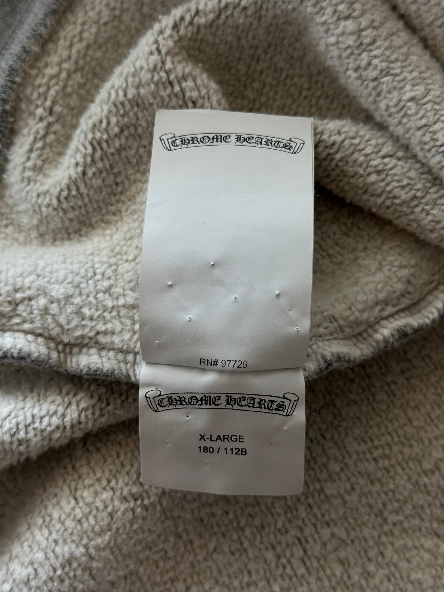 Chrome Hearts Grey & Black Triple Cross Paper Jam Quarter Zip Sweater