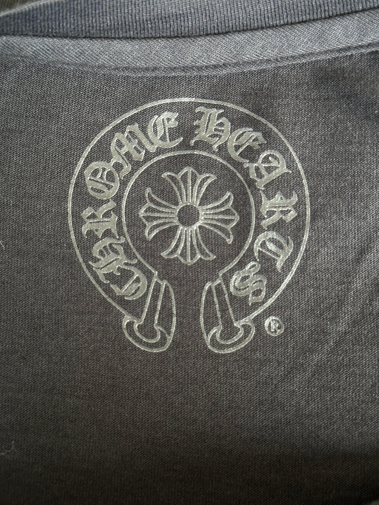 Chrome Hearts Black Leather Patch Longsleeve T-Shirt