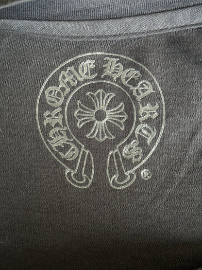 Chrome Hearts Black Leather Patch Longsleeve T-Shirt