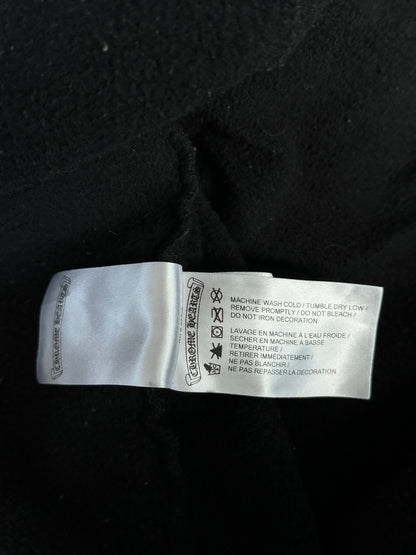 Chrome Hearts Black & White T-Bar Logo Zip Up Hoodie