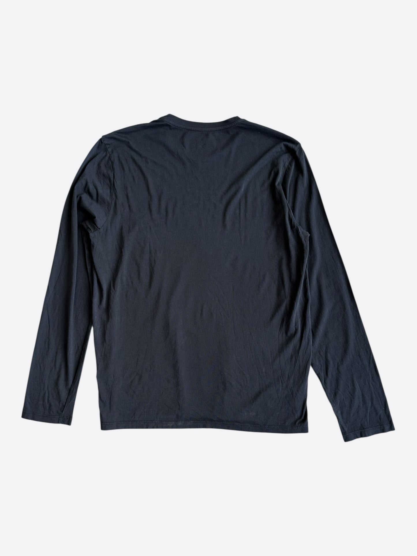 Chrome Hearts Black Leather Patch Longsleeve T-Shirt