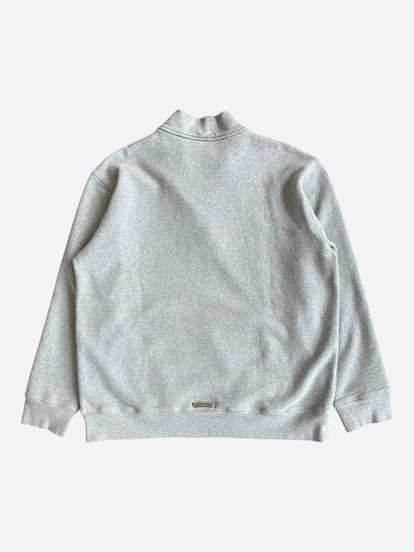 Chrome Hearts Grey & Black Triple Cross Paper Jam Quarter Zip Sweater